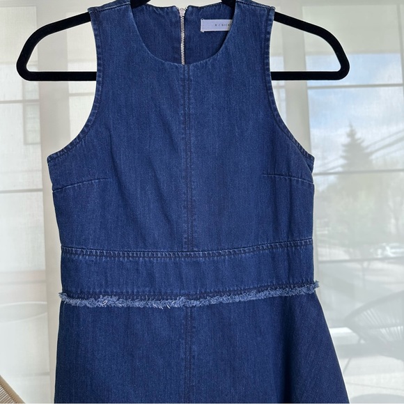 N/Nicholas Denim Side Flare Dress Sleeveless Asymmetrical Mini Size 2 (XS-S) - Picture 8 of 14